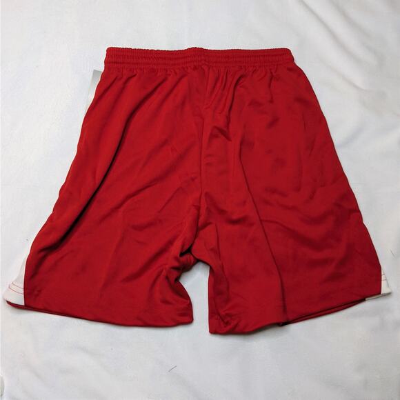 Champro Mens Soccer Shorts Medium Red White Athletic Performance Workout NWT - Picture 2 of 4